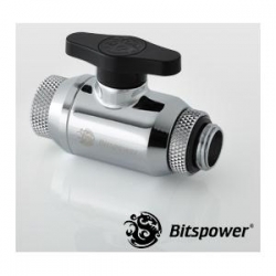 Bitspower Dualrot Minivalve G1/4 Extender Sliver The World First Deluxe Valve For Pc Water-cooling Application. Min. Id 10mm True Hi-flow Desi Bp-mvvrgig14-slbk