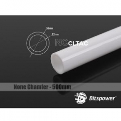 Bitspower None Chamfer Deluxe White Acrylic Tube Size Od 16 X 500mm Bp-ncclt16acwh-l500