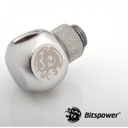 Bitspower G1/4 T-rotary Ig1/4x2 Extender Sliver True Hi-flow Design With Hi-quality Brass Material. With 360-degree Rotation. Nickel Finished Bp-tr-c