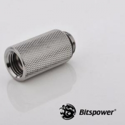 Bitspower Ig1/4 Extender 30mm Sliver True Hi-flow Design With Hi-quality Brass Material. High Durability Nickel Finished In Silver Shining Bp-wtp-c63