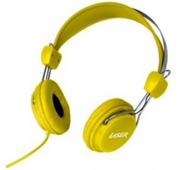 Laser Ao-headk-ye Headphones Stereo Kids Friendly Colourful Yellow
