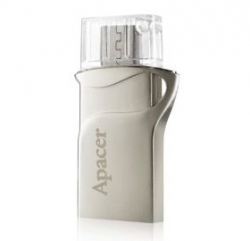 Apacer Ah173 16gb Silver Hybrid Mobile Usb Flash Drive. Micro Usb+usb Dual-interfaces. Supports