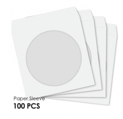 Generic Cd-dvd Paper Sleeve With Windows Hold 1 Disc (100pcs/ Pack) Bmdintslepap100
