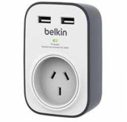 Belkin 1 Outlet With 2 Usb Ports (2.4a) Bsv103au