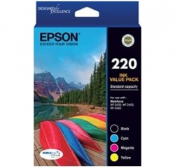 Epson 220 Vp Std Capacity Durabrite Ultra 4 Ink Value Pack - Epson Workforce Wf-2630 Wf-2650 Wf-2660