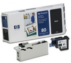 Hp No 80 Printhead & Cleaner Black C4820a