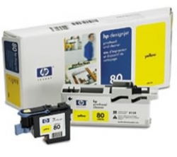 Hp No 80 Printhead & Cleaner Yewllow C4823a