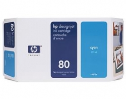 Hp 80 Ink Cartridge 175ml Cyan C4872a