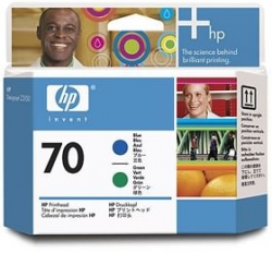 Hp No 70 Blue And Green Printhead C9408a
