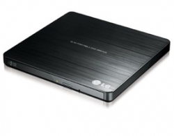 Lg External Usb Dvd Writer, Cdrw (24x), Dvdrw (24/ 8x), Retail Box, Ultra Slim, Black, 2yr Gp60nb50