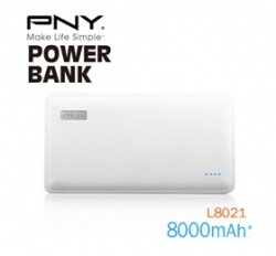 Pny (l8021) 8000mah Powerpack Universal Rechargeable Battery Bank With Output 2.1a, 5v Mobpnypbankl8021