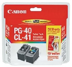 Canon Pg40cl41vp 2 X Pg40 Pigment Black Ink Cartridges & 1 X Cl41 Fine Colour Ink Cartridge Pg40cl41vp
