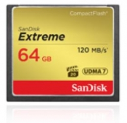 Sandisk Complact Flash Extreme, 64gb, (120mb/ 60mb/ S, Udma 7, Vpg 20 Support) Sdcfxs-064g-xq46