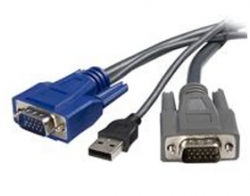 Startech 1.5m Ultra-thin Usb Vga 2-in-1 Kvm Cable Svusbvga6