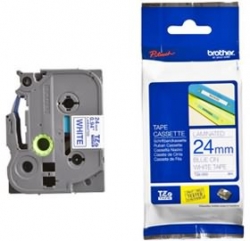 Brother Tze253 24mm Blue On White Tz Tape