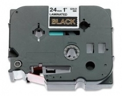 Brother Tze354 24mm Gold On Black Tz Tape Replace Tz-354