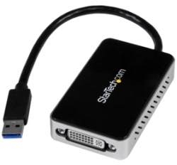 Startech Usb 3.0 To Dvi External Video Card Multi-monitor Graphics Adapter With Built In 1-port