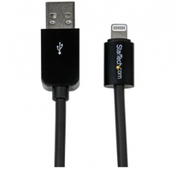Startech 0.3m (11in) Short Black Apple 8-pin Lightning Connector To Usb Cable For Iphone/ Ipod/