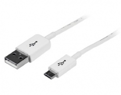 Startech 0.5m White Micro Usb Cable Cord - A To Micro B - Micro Usb Charging Data Cable - Usb 2.0
