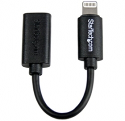 Startech Black Micro Usb To Apple 8-pin Lightning Connector Adapter For Iphone/ Ipod/ Ipad - Apple
