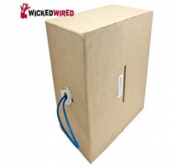 Wicked Wired 305m Blue CAT5E UTP Stranded Network Cable Roll WW-N-CAT5-ROLL305M