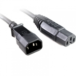 IEC C14 to C15 High Temperature Power Cable Black 3M 011.180.1102