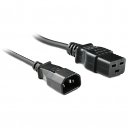 IEC C14 to C19 Power Cable Black 1M 011.180.1111