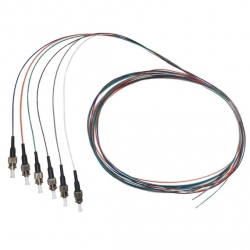 Fibre Pigtail ST OS1/ OS2 Singlemode 2m - 6 Pack Rainbow 015.012.1112