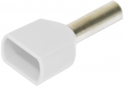 Twin Bootlace Ferrule White 2 x 0.5mm² - 100 Pack 022.010.0112