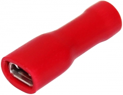 Quick Connect Female Red Fully Insulated 4.8mm X 0.8mm Double Grip 0.5mm² - 1.5mm² - 100 Pack 022.010.0163