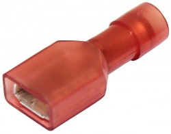 Quick Connect Female Red Nylon Insulated 6.4mm X 0.8mm Double Grip 0.5mm² - 1.5mm² - 100 Pack 022.010.0165