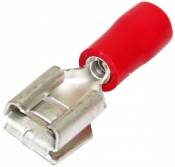 Quick Connect Piggy Back Red 6.4mm X 0.8mm Double Grip 1.5mm² - 2.5mm² - 50 Pack 022.010.0167