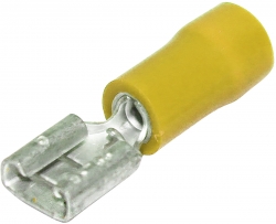 Quick Connect Female Yellow 6.4mm X 0.8mm Double Grip 4mm² - 6mm² - 50 Pack 022.010.0178