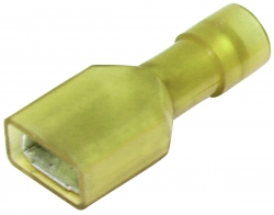 Quick Connect Female Yellow Nylon Insulated 6.4mm X 0.8mm Double Grip 4mm² - 6mm² - 50 Pack 022.010.0179