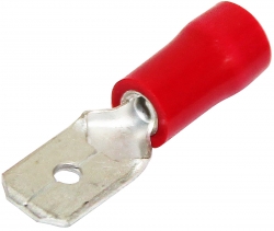 Quick Connect Male Disconnects Red 6.4mm X 0.8mm Double Grip 0.5mm² - 1.5mm² - 100 Pack 022.010.0182