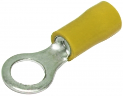 Ring Terminal Yellow Double Grip 3mm Hole 4mm² - 6mm² - 100 Pack 022.010.0201