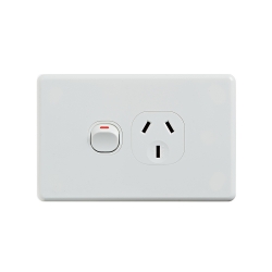 4C | Classic Single Power Point 250V 10A - Horizontal 040.000.0013