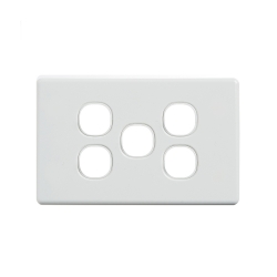 4C | Classic 5 Gang Switch Cover - White 040.000.0025