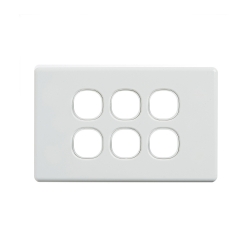 4C | Classic 6 Gang Switch Cover - White 040.000.0026