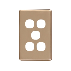 4C | Classic 5 Gang Switch Cover - Gold 040.000.0035