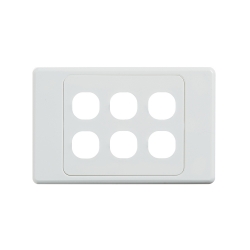 4C | Ultima 6 Gang Switch Cover - White