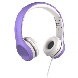 LilGadgets Connect+ Style Childrens Wired Headphones - Purple