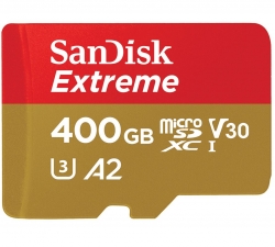 SanDisk 400GB Extreme microSD SDHC SQXAF V30 U3 C10 A1 UHS-1 160MB/s R 90MB/s W 4x6 SD Adaptor Android Smartphone Action Camera Drones