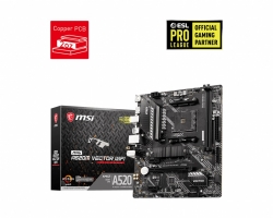 MSI MAG A520M VECTOR WIFI AMD M-ATX Motherboard AM4 2xDDR4 1xPCIEx16 2xPCIE 4xSATAIII 1xM.2 RAID LAN 1xDI 1xHDMI 6xUSB3.2