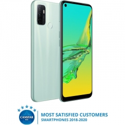 Oppo A53 64GB Mint Cream - 6.5' HD+ LED Screen, Qualcomm SM4250 Processor, Dual Sim, 4GB RAM, Tri-Camera, 18W Fast Charging, 5000mAh battery