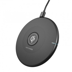 Cleanskin 10W Wireless Charge Pad Black- With Qi Certification