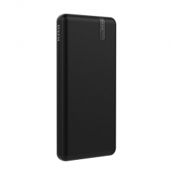 EFM 10000mAh Portable Power Bank-Black With Type C PD18W and QC3.0 Dual USB-A Ports, With DST Smart Charge and PD18W, Portable charge on-the-go
