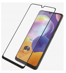 PANZER SAMSUNG GALAXY A31 GLASS SCREEN PROTECTOR - BLACK, Full frame coverage, Rounded edges, Crystal clear, 100% touch preservation