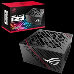 ASUS ROG-STRIX-550G 550W 80 PLUS Gold Fully Modular PSU, ROG Heatsinks, Axial-tech Fan Design, Dual Ball Fan Bearings, 0dB Technology