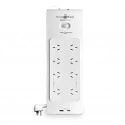 PowerShield PSZ8U2 ZapGuard 8 Way Power Surge Filter Board, USB A/ C Connectors, Wide Spaced Sockets, Wall Mountable,$60,000 Connected Equipment